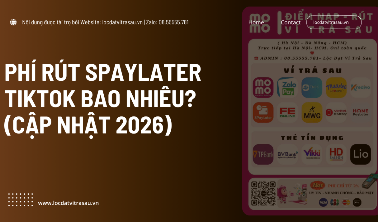 Phí Rút SPayLater TikTok Bao Nhiêu? (Cập Nhật 2026)