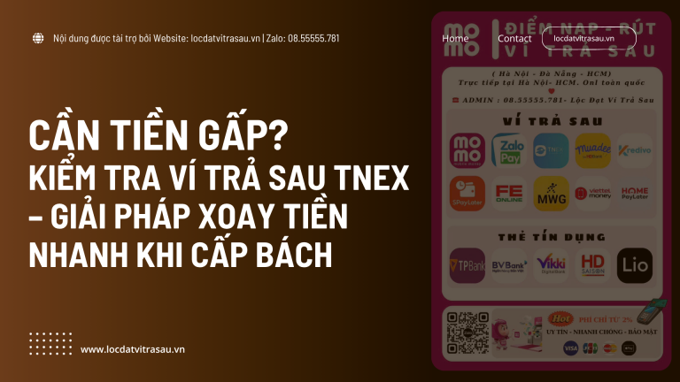 Cần Tiền Gấp? Kiểm Tra Ví Trả Sau TNEX – Giải Pháp Xoay Tiền Nhanh Khi Cấp Bách
