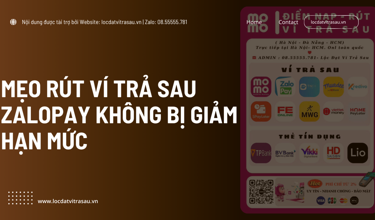 Mẹo Rút Ví Trả Sau ZaloPay Không Bị Giảm Hạn Mức