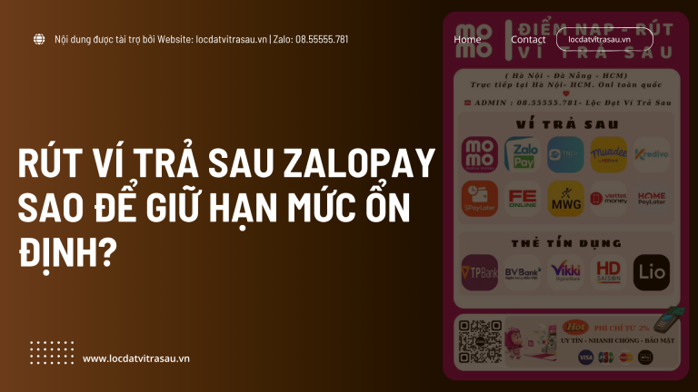 Rút Ví Trả Sau ZaloPay Sao Để Giữ Hạn Mức Ổn Định?