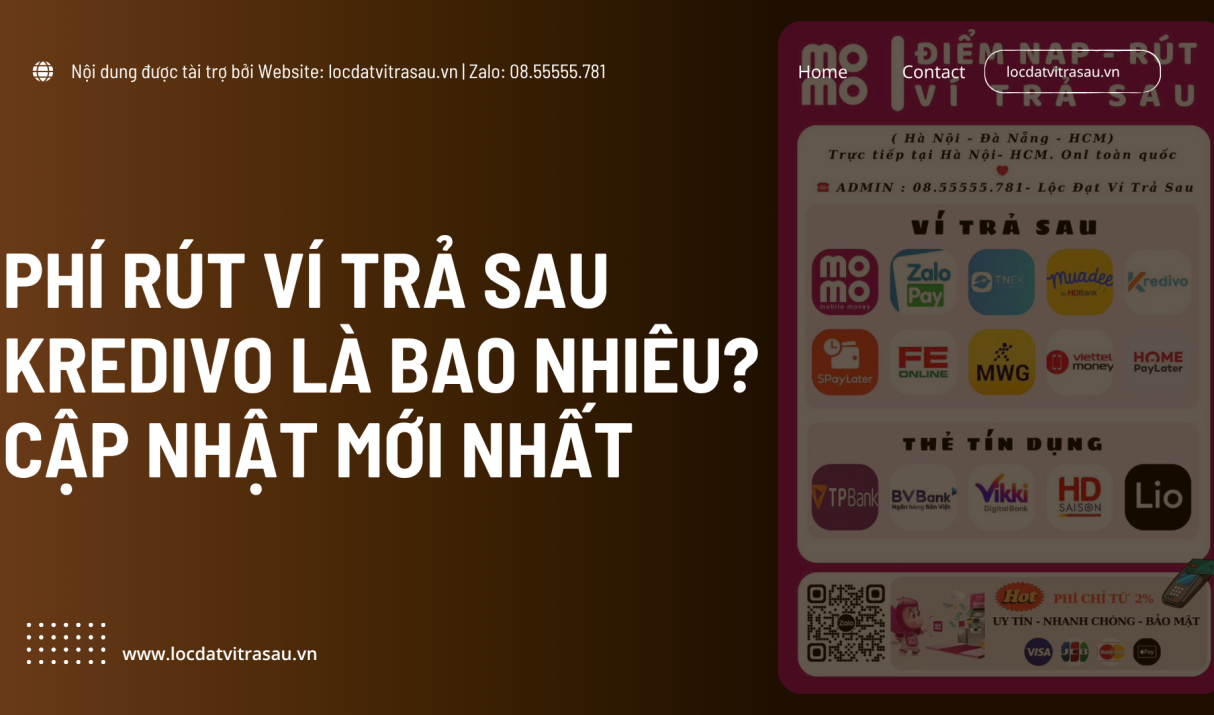 Phí Rút Ví Trả Sau Kredivo Là Bao Nhiêu? Cập Nhật Mới Nhất