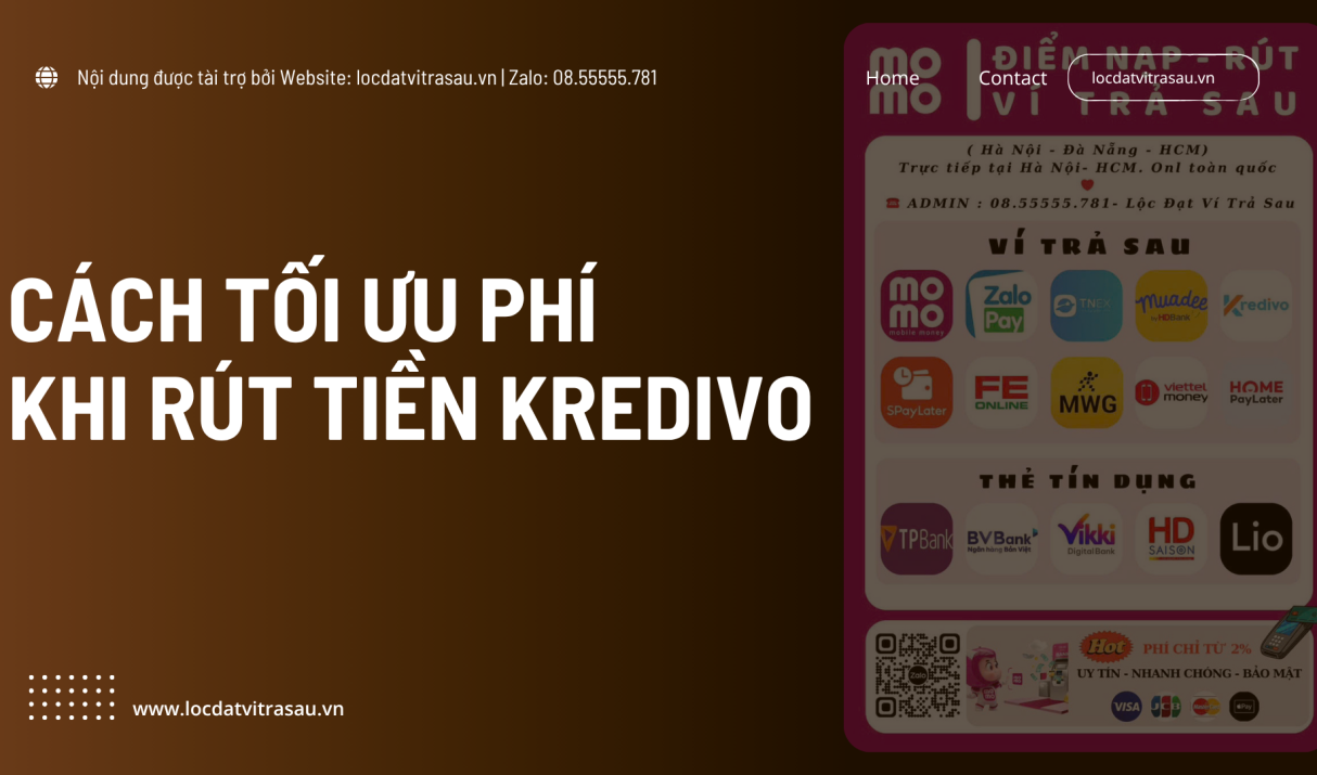Cách Tối Ưu Phí Khi Rút Tiền Kredivo