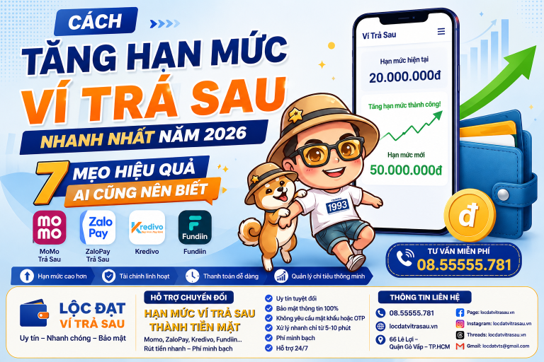 Cách Tăng Hạn Mức Ví Trả Sau Nhanh Nhất Năm 2026 – 7 Mẹo Hiệu Quả Ai Cũng Nên Biết