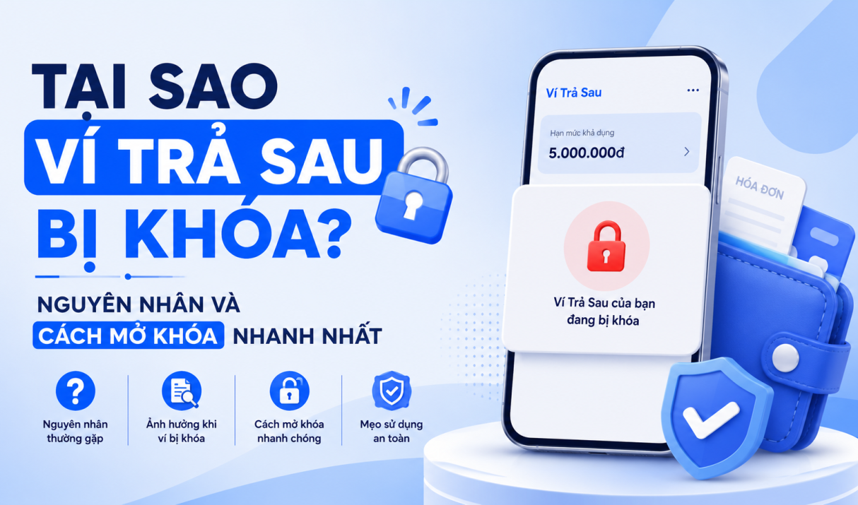 Tại Sao Ví Trả Sau Bị Khóa? Nguyên Nhân Và Cách Mở Khóa Nhanh Nhất