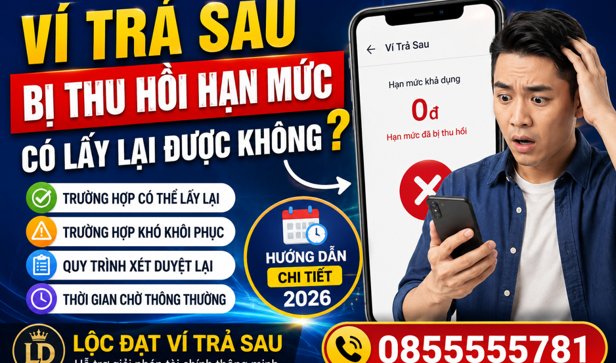 Ví Trả Sau Bị Thu Hồi Hạn Mức Có Lấy Lại Được Không? Giải Đáp Chi Tiết Năm 2026