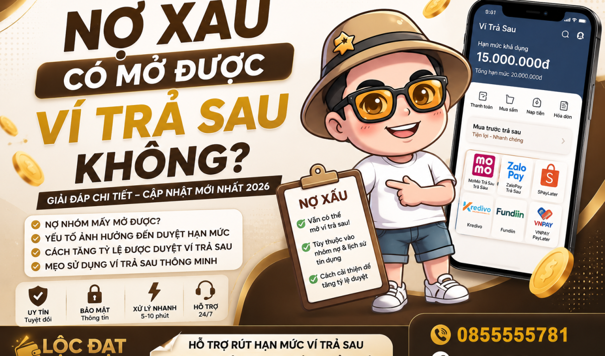 Nợ Xấu Có Mở Được Ví Trả Sau Không? Sự Thật Nhiều Người Chưa Biết Năm 2026
