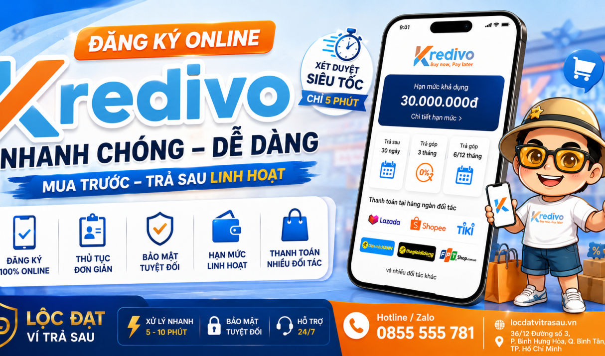Đăng Ký Kredivo Online 2026 – Hướng Dẫn Chi Tiết Từng Bước, Tăng Tỷ Lệ Được Duyệt