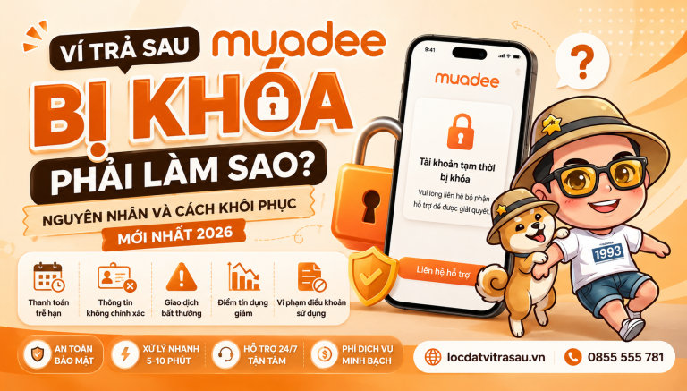 Ví Trả Sau Muadee Bị Khóa Phải Làm Sao? Nguyên Nhân Và Cách Khôi Phục Mới Nhất 2026